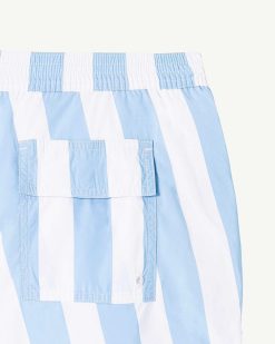 Best Short De Bain Deauville Raye Bleu Doux/Blanc Vetements