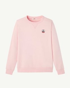 New Sweat-Shirt Elvas En Coton Biologique Rose Peche Vetements