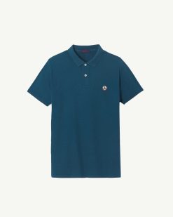 Online Polo Marbella Bleu Metal En Coton Bio Vetements