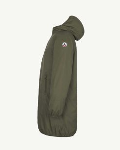 Wholesale Glendale Veste Impermeable Longue A Capuche Army Vetements D'Exterieur