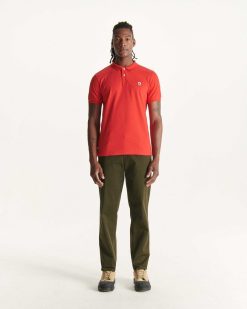 Hot Polo En Coton Biologique Marbella Rouge Feu Vetements