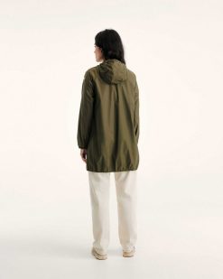 Wholesale Glendale Veste Impermeable Longue A Capuche Army Vetements D'Exterieur