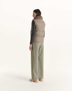 Best Manteau Reversible Sans Manches Swarovski Grand Froid Taupe Daria Vetements D'Exterieur