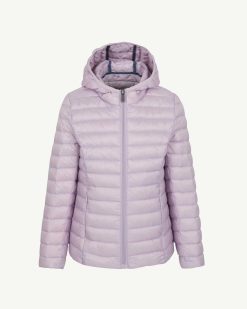 Clearance Veste Matelassee A Capuche Legere Violet Pale Carla Kid Vetements D'Exterieur