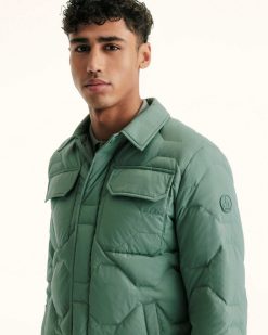 Clearance Andy Ultralight Overshirt Veste D'Hiver Vert Celadon Vetements D'Exterieur