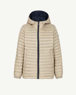 Clearance Veste D'Hiver Reversible A Capuche Pour Enfant Kyoto 2.0 Ultralight Bleu Marine/Beige Vetements D'Exterieur