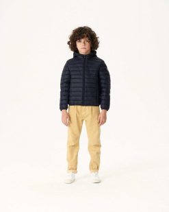 New Doudoune A Capuche Bleu Marine Hugo Vetements D'Exterieur