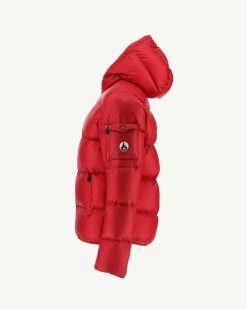 Online Doudoune A Capuche Rouge Java Vetements D'Exterieur