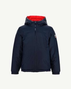 Best Doudoune Reversible Pour Enfant Zurich Bleu Marine/Rouge Vetements D'Exterieur