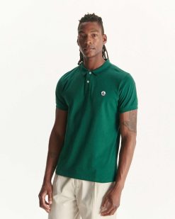 Hot Polo Marbella Vert Fonce En Coton Bio Vetements