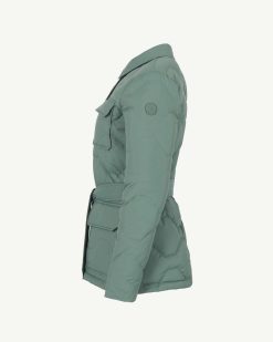 Clearance Veste Safari D'Hiver Ultralegere Carmen Vert Celadon Vetements D'Exterieur