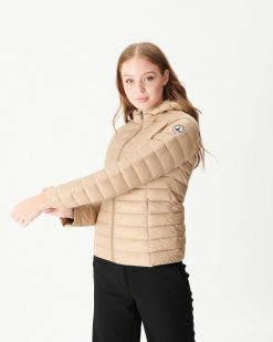 Wholesale Doudoune Legere A Capuche Beige Cloe Vetements D'Exterieur