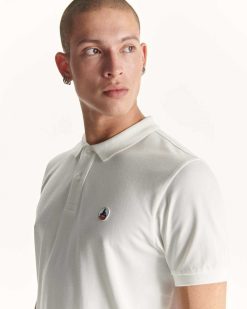 Clearance Polo Marbella Blanc En Coton Biologique Vetements